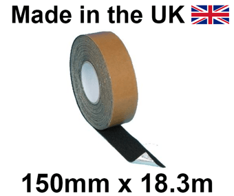 picture of Black Conformable Grip Anti-Slip Self Adhesive Tape - 150mm x 18.3m Roll - [HE-H3406N-(150)] 