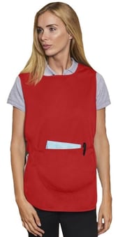 picture of Absolute Apparel Red Ladies Pocket Tabard - AP-AA708RED