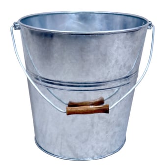 picture of Galvanised Bucket With Fixed Wire Handle - [OS-91/000/000]