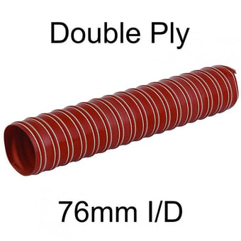 picture of Double Ply Silicone Coated Glass Fabric Ducting - 76mm I/D - [HP-DUCSIL2-76]