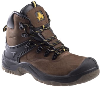 picture of Amblers FS197 Shock Absorbing Waterproof Lace Up Brown Safety Boots S3 WR SRC - FS-22744-37112
