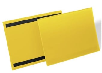 Picture of Durable - Magnetic Document Sleeve A4 Landscape - Yellow - Pack of 50 - [DL-174504]