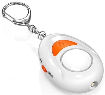 picture of Keychain Personal Alarm with Led - White - 125dB - [MEO-MSA-813] - (DISC-W)