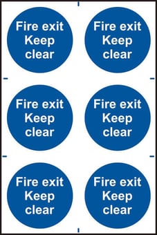 Picture of Spectrum Fire exit Keep clear - PVC 200 x 300mm - SCXO- CI-0176