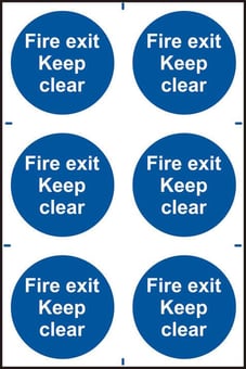 Picture of Spectrum Fire exit Keep clear - PVC 200 x 300mm - SCXO- CI-0176