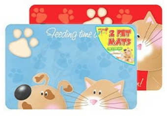 picture of Pets Play Pet Mats Assorted 2 Pack 44cm x 30cm - [PD-PAP1056]