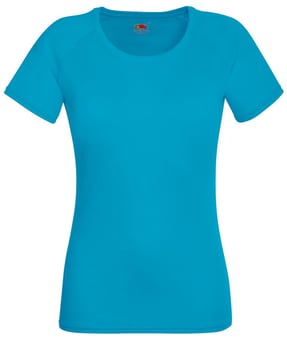 picture of Fruit Of The Loom Ladies' Performance T-Shirt - Azure Blue - [BT-61392-AZE] - (DISC-X)