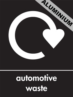 Picture of Recycling Signs - Automotive Waste - 300 X 400Hmm - Aluminium - [AS-WR66-ALU]