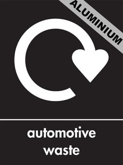 picture of Recycling Signs - Automotive Waste - 300 X 400Hmm - Aluminium - [AS-WR66-ALU]