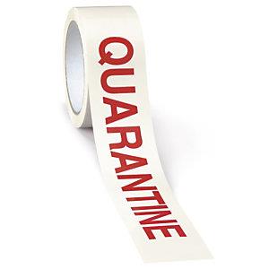 picture of Quality Control Quarantine Printed Tape Red on White - Sold per Roll - [RJ-QCPP10]