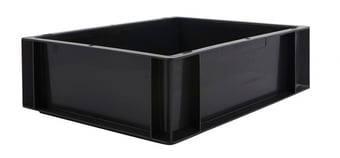 picture of BiGDUG Essentials Recycled Euro Stacking Box - 117h x 300w x 400d mm - 10L - Black - [BDU-BDEC1134BK]