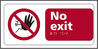 picture of No exit – Taktyle (300 x 150mm) - SCXO-CI-TK0651BSI