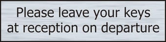 Picture of Please leave your keys on departure - SSS Effect (200 x 50mm) - [SCXO-CI-13848]