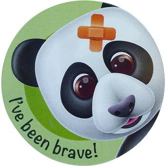 Picture of I've Been Brave Cartoon Panda Stickers - Sheets of 15 - [SA-S3222]