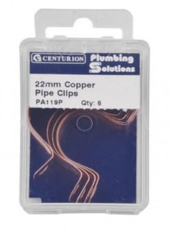 Picture of 22mm Copper Pipe Clips - 5 Packs of 5 (25pcs) - CTRN-CI-PA119P