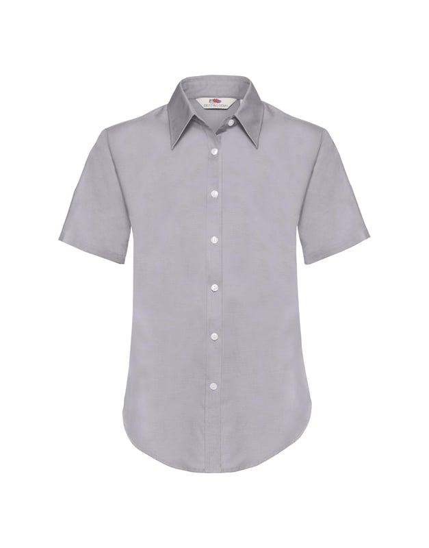 picture of Fruit Of The Loom Oxford Grey Lady Fit Short Sleeve Shirt - BT-65112L-OXGY