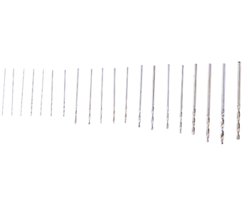 picture of Amtech 20 Piece High Speed Steel Micro Drill Bits - 0.3mm - 1.6mm - [DK-F0930]