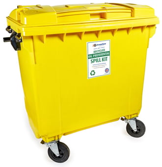 picture of FyterTech 600L Recycled Oil Preferential Spill Kit - 4 Wheeled Bin - [DA-37-1750]