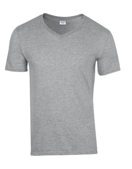 Picture of Gildan Softstyle Adult V-Neck T-Shirt Sport Grey - BT-64V00-SPGR