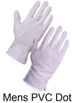 picture of Supertouch Mens Nylon Antistatic PVC Dot Gloves - Pair - [ST-23604] - (HP) - (DISC-R)