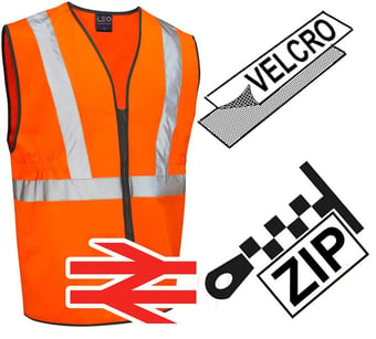 picture of RAILWAY Pull Apart Orange Hi-Vis Vest - GO/RT 3279 - LE-W15-O