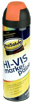 picture of Prosolve Hi-Vis Marker Paint Aerosol 500ml Fluorescent Orange - [PV-PVHIVISFOA]
