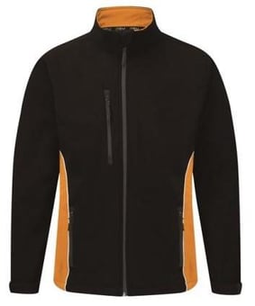Picture of Silverstone Black/Orange Softshell Jacket - 320gm - ON-4280-50-BLK/ORA