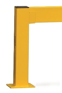 picture of QMP Lift Out Single Rail End Post - Yellow - 500H x 80W x 80D mm - [QM-RBSRBBEX500Y]