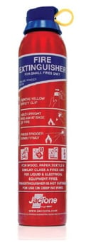 Picture of JacTone 600g ABC Powder Aerosol Red Fire Extinguisher - [JT-AEABC600R]