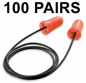 picture of Uvex - 100 Pairs - Com4-Fit Corded Light Orange Ear Plugs - SNR33 - [TU-2112-012] - (LP)