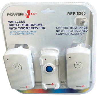 picture of Wireless Digital Door Chime - With 2 Receivers - [PU-6260] - (DISC-R)