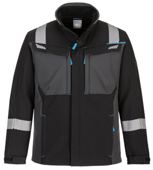 Picture of Portwest WX3 FR Softshell Jacket Black - PW-FR704BKR