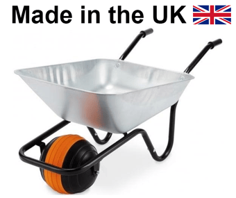picture of Walsall Duraball - Heavy Duty Wheelbarrow - Galvanised Pan - Puncture Proof - Ball Wheel - 85 Litre [WB-PPBW]