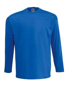 picture of Fruit Of The Loom Long Sleeve Valueweight T-Shirt - Royal Blue - BT-61038-ROYALBLUE