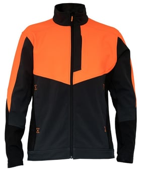 picture of Solidur ODON Fleece Softshell Jacket - Black/Orange - SEV-ODONO