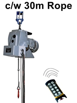 picture of Tractel TR50 500kg 110volt Minifor Electric Wire Rope Hoist Remote Control - 30mtr - [TRC-58909-61009] - (LP)