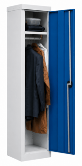 picture of QMP Clothing Cupboard - 1 Shelf - Dark Blue Doors - 1800H x 600W x 460D mm - [QM-CC186046ZBXX]