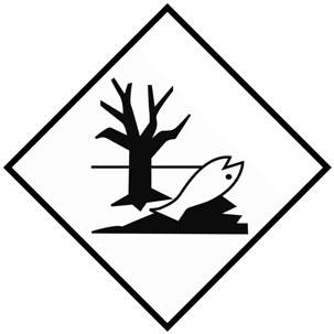 picture of UN Hazard Warning Diamond Label Self Adhesive Placard - DANGER TO THE ENVIRONMENT - [HZ-HZ1020]  