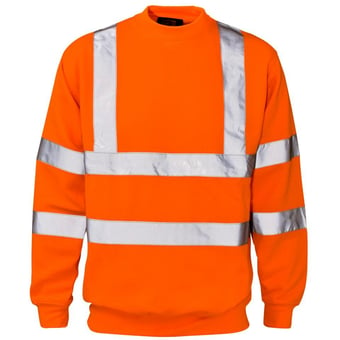 picture of Supertouch Orange Hi Vis Crew Neck Sweatshirt - ST-56881