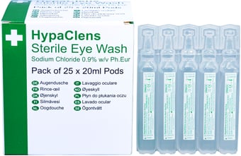 picture of HypaClens Sterile Eyewash Pods - 20ml Pods - Pack of 25 - [SA-E401APK25]