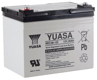 picture of Yuasa REC36-12 VRLA High Capacity Deep Cycle Battery - 12v 36Ah - [BRH-SLAYUAREC36-12]