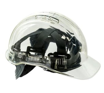 Picture of Portwest - PV50 - Clear - Peak View Hard Hat - Vented - Adjustable Slip Ratchet - [PW-PV50CLR] - (DISC-R)