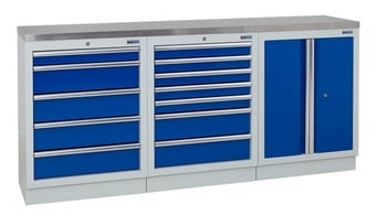 picture of BiGDUG 2041mm Wide Workbench - 5 Drawer Cabinet - 7 Drawer Cabinet - 2 Door Cupboard - Stainless  - [BDU-TGC451GBS] - (LP)