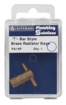 Picture of Radiator Key - Brass T Bar Style - Pack of 5 - CTRN-CI-PA19P