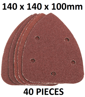 picture of Amtech 40pcs Mixed Grit Delta Sanding Sheet Set 140 x 140 x 100mm - [DK-V4036]