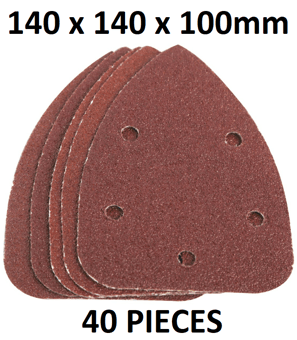 picture of Amtech 40pcs Mixed Grit Delta Sanding Sheet Set 140 x 140 x 100mm - [DK-V4036]