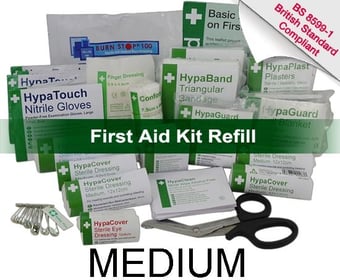 picture of Evolution British Standard Compliant Medium First Aid Kit Refill - [SA-R3000MD]