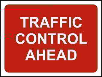 Picture of Spectrum 1050 x 750mm Temporary Sign & Frame - Traffic Control Ahead - [SCXO-CI-13997]