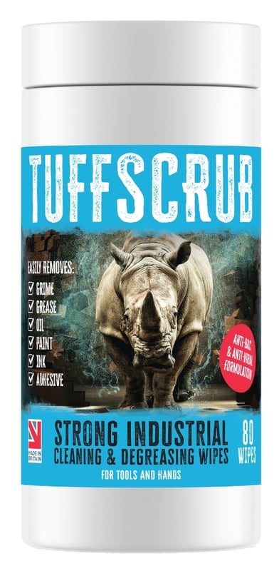 Vinco-TuffScrub Strong Industrial Cleaning & Degreasing Wipes - 80 Wipes - [HCI-CP150]