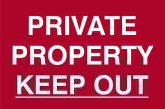 Picture of Spectrum Private Property Keep Out - PVC 300 x 200mm - SCXO-CI-1652